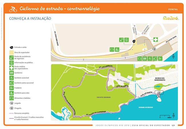 Mapa do Pontal - Atletismo, Ciclismo de Estrada  / Foto: Rio 2016 